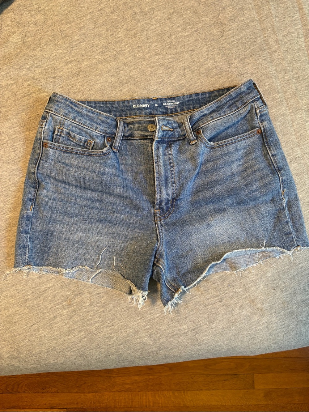 Old Navy Light Blue Frayed Hem Denim Shorts